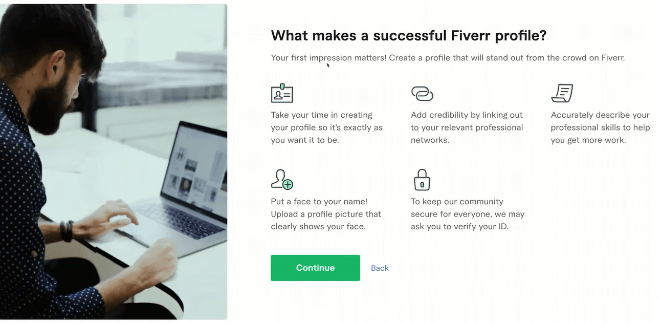 What makes a successful Fiverr profile